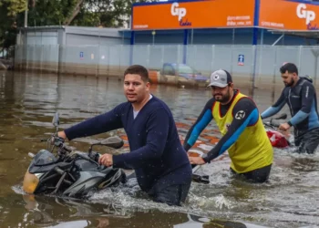 nível, da água, nível de água, Guaíba;