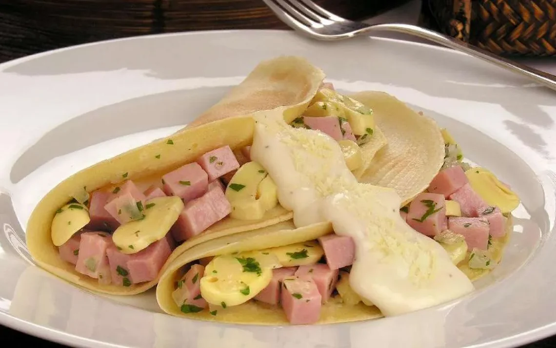 crepe, torta, bolo, prato';