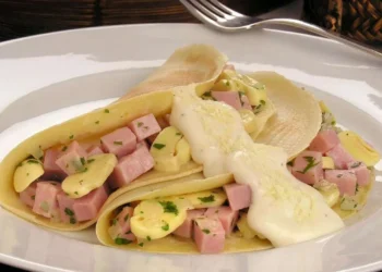crepe, torta, bolo, prato';